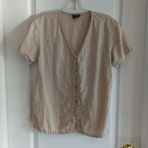 Hemp Blouse With Short Sleeves